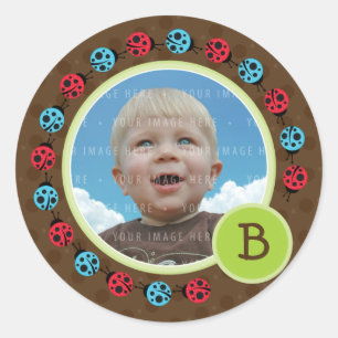 FOTO SEAL:: lieveheersbeestje cirkel 1 Ronde Sticker