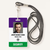 FOTO SECURITY PASS - Foto I.D. Badge (Voorkant met draagriem)