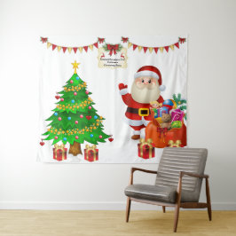 Foto Selfie Achtergrond Kerstmis Personaliseer Tek Wandkleed