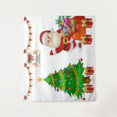 Foto Selfie Achtergrond Kerstmis Personaliseer Tek Wandkleed (Voorkant)