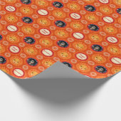 Foto Sentiment Burnt Sinaasappel Boho Sun Cadeaupapier (Hoek)