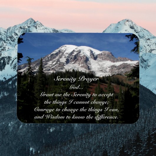 Foto Serenity Prayer Mount Rainier Magneet