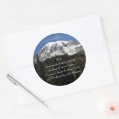 Foto Serenity Prayer Mount Rainier Ronde Sticker (Envelop)