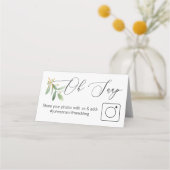 Foto Share Folded Table Card greenery en Gold Plaatskaartje (Voorkant)