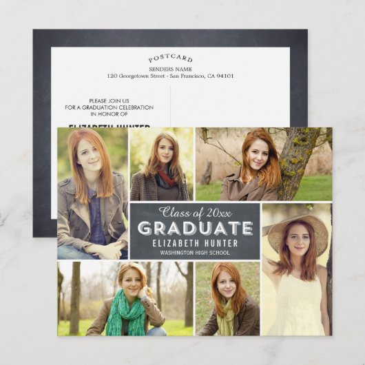 Foto Showcase Afstuderen Aankondiging Krijtbord (Voorkant / Achterkant)