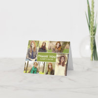 Foto Showcase Afstuderen Dank u kaart - Kleur