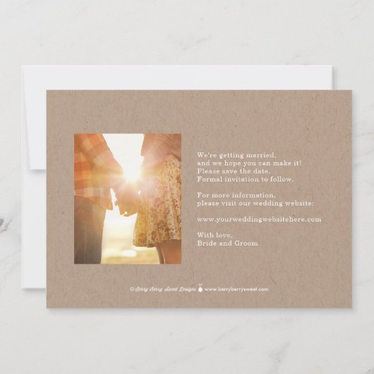 Foto Showcase Collage Save the Date Kaart (Achterkant)