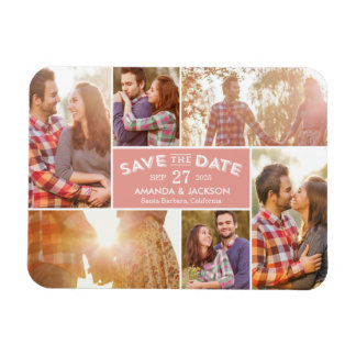 Foto Showcase Editable Color Save the Date Magnet Magneet