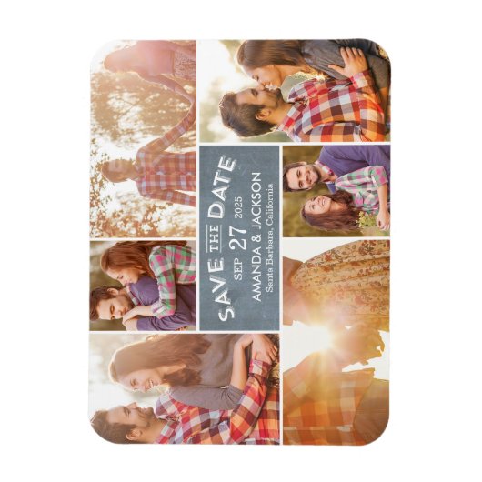 Foto Showcase Save the Date Magnet Magneet (Verticaal)
