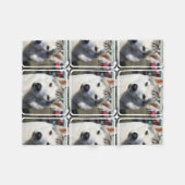Foto Siberian Husky Dog Fleece Deken (Voorkant (Horizontaal))