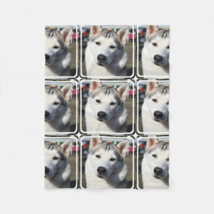 Foto Siberian Husky Dog Fleece Deken