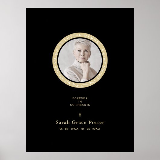 Foto Sierstuk Ter Herinnering Aan Overledene Begra Poster (Voorkant)