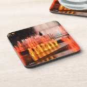 foto, silhouet man drankjes onderzetter (Linkerzijde)