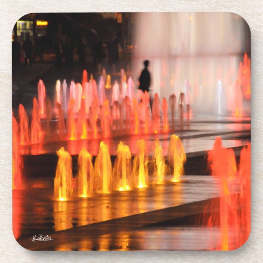 foto, silhouet man drankjes onderzetter (Voorkant)