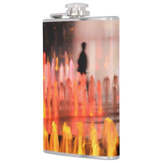 foto, silhouet man heupfles (Links)