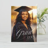 Foto Silver Afstuderen Ceremony & Dinner Event Kaart (Staand voorkant)