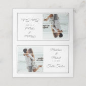 Foto Silver Elegant Weddenschappen Table Number Plaatskaartje (Buitenkant ongevouwen)