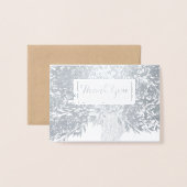 Foto: Silver Foil Initialen Tree Trunk Hartelijk d Folie Kaarten (Voorkant met envelop)