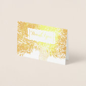 Foto: Silver Foil Weddenschap Initialen Tree Dank Folie Kaarten (Voorkant)