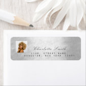 Foto Silver Gray RSVP Adress Name Metallic Minima Etiket (Insitu)
