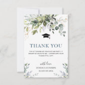 FOTO Simple Elegant Eucalyptus Foliage Afstuderen Bedankkaart (Voorkant)