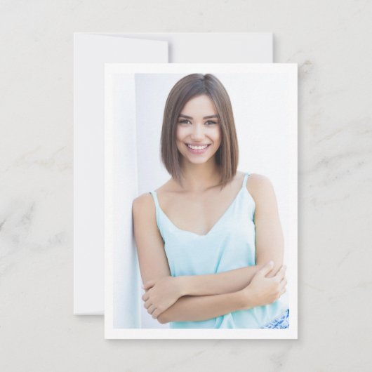 FOTO Simple Elegant Eucalyptus Foliage Afstuderen Bedankkaart (Achterkant)