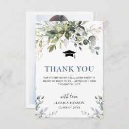 FOTO Simple Elegant Eucalyptus Foliage Afstuderen Bedankkaart