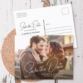 Foto Simple Elegant Script Announding Briefkaart