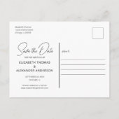 Foto Simple Elegant Script Announding Briefkaart (Achterkant)