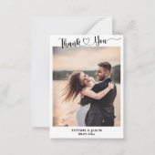 Foto Simple Elegant Weddenschap Calligraphy Script Notitiekaartje (Voorkant)