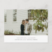 Foto Simple Elegant Wedding Save the Date Briefkaart (Voorkant)