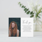 Foto Simple Funeral Bereavement - Hartelijk dank Bedankkaart (Staand voorkant)