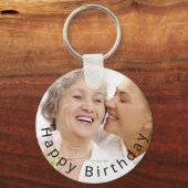Foto Simple Happy Birthday Sleutelhanger (Voorkant)