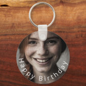 Foto Simple Happy Birthday Sleutelhanger (Voorkant)