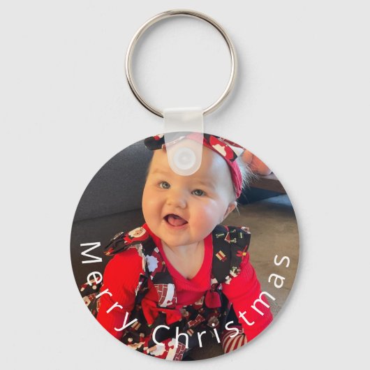 Foto Simple Merry-kerst Sleutelhanger (Voorkant)