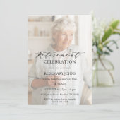 Foto Simple Modern Calligraphy Retirement Kaart (Staand voorkant)