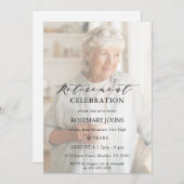 Foto Simple Modern Calligraphy Retirement Kaart (Voorkant / Achterkant)