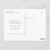 Foto Simple Monogram Weddenschap Save the Date Briefkaart (Achterkant)