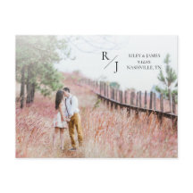 Foto Simple Monogram Weddenschap Save the Date