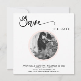 *~* FOTO Simple Peach Boho Wedding Save the Date