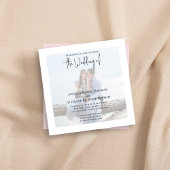 Foto Simple QR Code RSVP Elegant Blush Minimalist Kaart