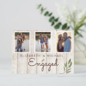 Foto Simple Wood Rustic Modern Verloving Save The Date (Staand voorkant)