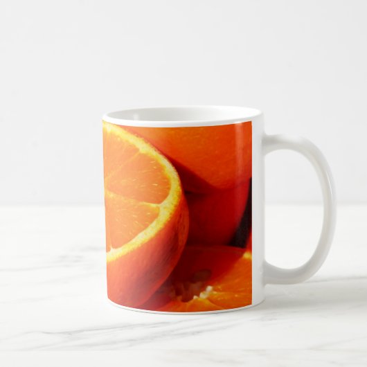 Foto sinaasappels koffiemok (Rechts)