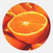 Foto sinaasappels ronde sticker (Voorkant)