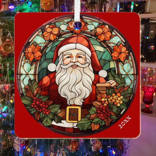 Foto & Sinterklaas Personaliseer Tekst Naam & Jaar Metalen Ornament