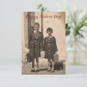  foto Sisters Day-kaart Bedankkaart (Staand voorkant)