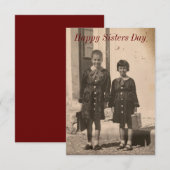  foto Sisters Day-kaart Bedankkaart (Voorkant / Achterkant)