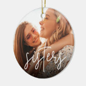 Foto Sisters Overlay Keramisch Ornament (Links)