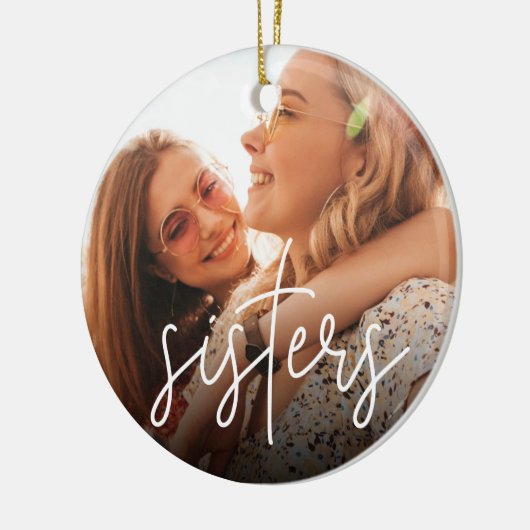 Foto Sisters Overlay Keramisch Ornament (Links)