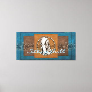  foto Sitting Bull Wrapped Canvas